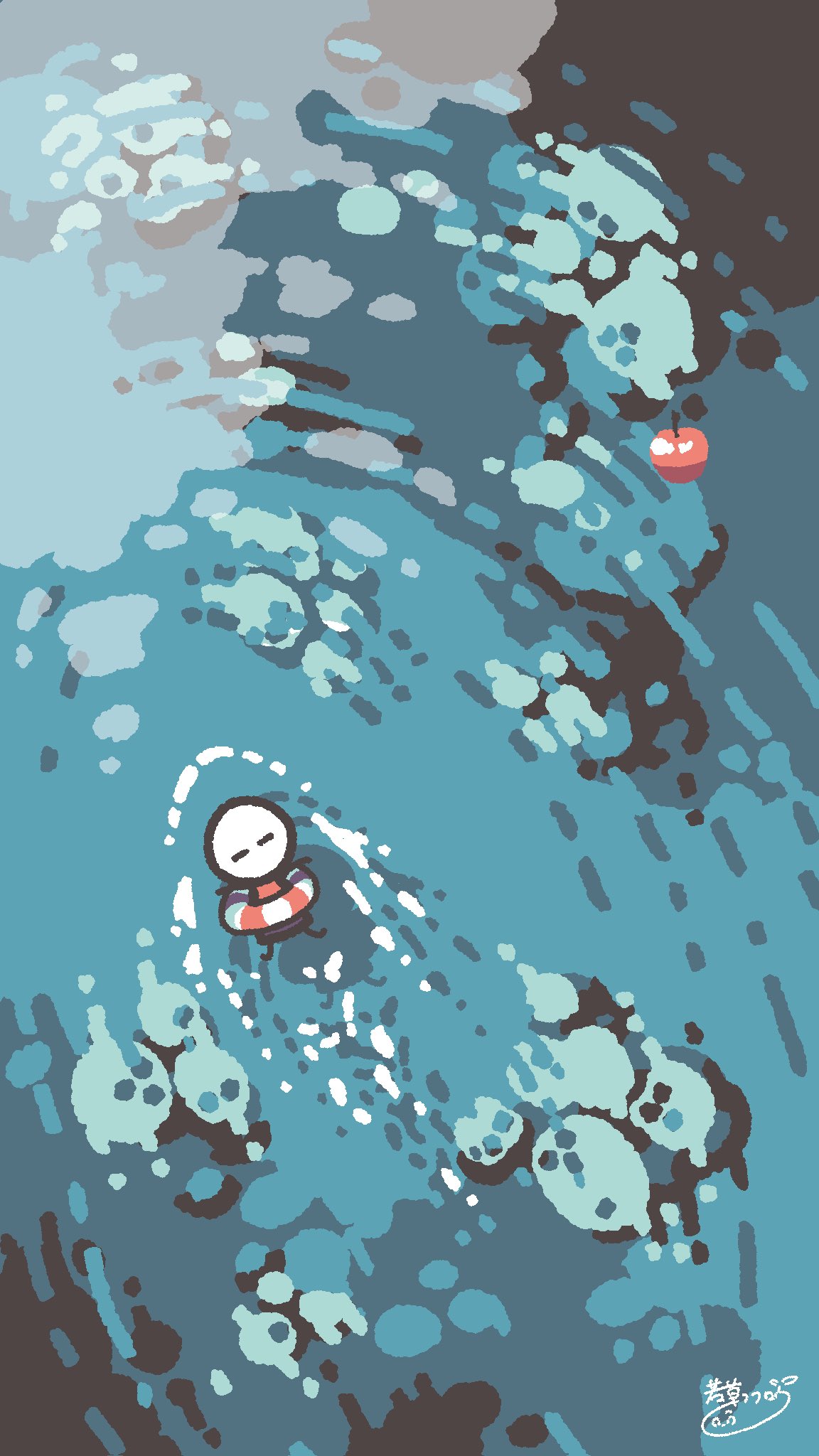 きらめく水面に流されて。